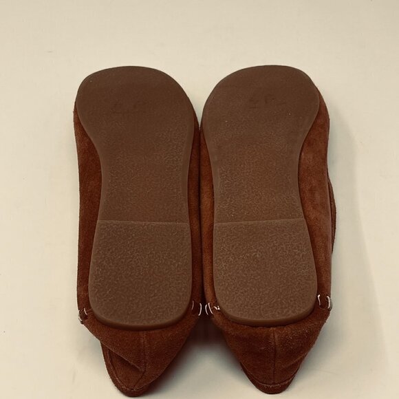 Jack Rogers Millie Moccasin slippers suede sherpa lined brown 11B *like new* - Picture 9 of 10